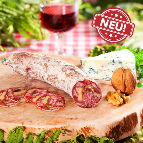 Blauschimmelkäse und Walnuss Salami von Salaisons du Val d'Allier