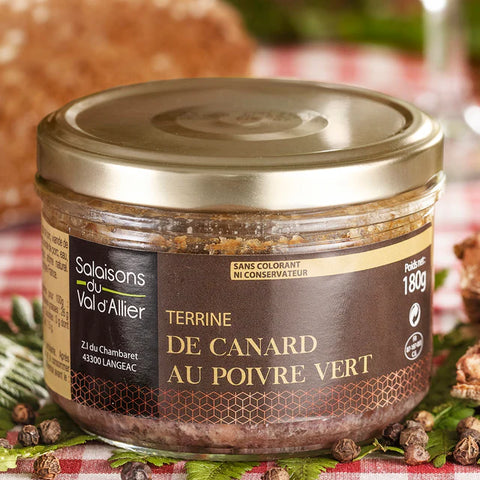Ententerrine mit grüner Pfeffer (180g) von Salaisons du Val d'Allier (Closeup)