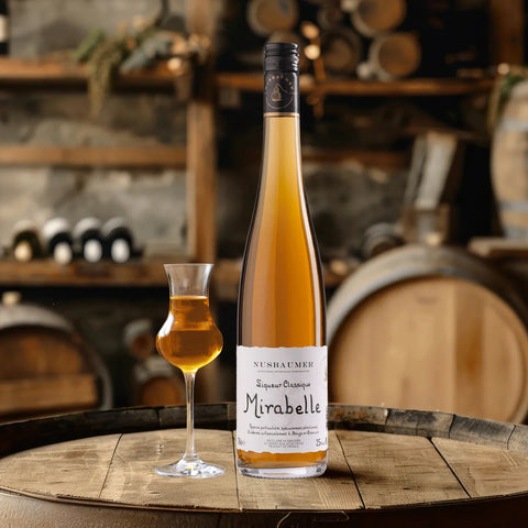 Likör "Mirabelle" von der Distellerie Nusbaumer