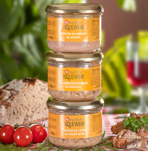 Terrine Set "Au marché de Riquewihr", 3x 180g