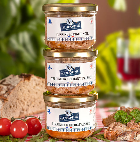 Terrine Set "La cigogne" 3x180g