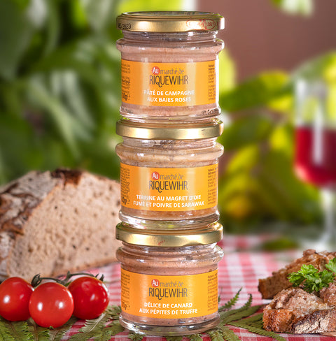Terrine Set "Au marché de Riquewihr", 3x 100g
