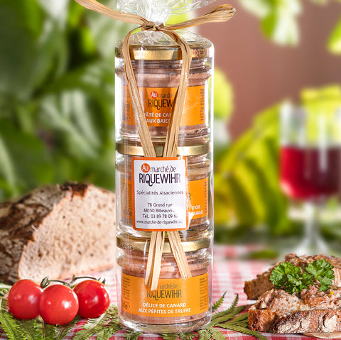 Terrine Set "Au marché de Riquewihr", 3x 100g