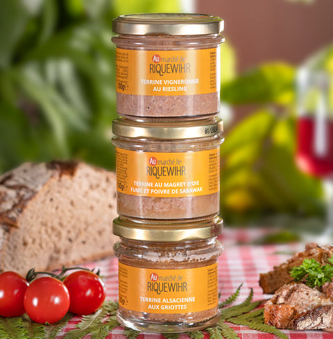 Terrine Set "Au marché de Riquewihr", 3x 100g