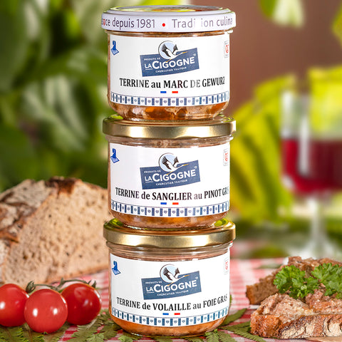 Terrine Set "La Cigogne" Gourmet, 3x 100g