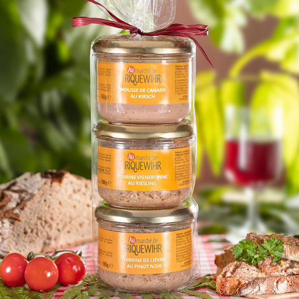 Terrine Set "Au marché de Riquewihr", 3x 180g